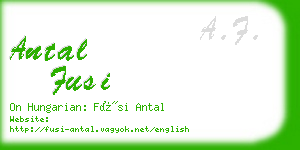 antal fusi business card